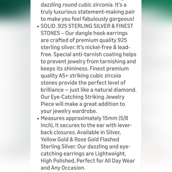 Hoops & Loops Sterling Silver CZ Asscher Cut 15mm Leverback Earrings-Yellow Gold - Picture 5 of 11